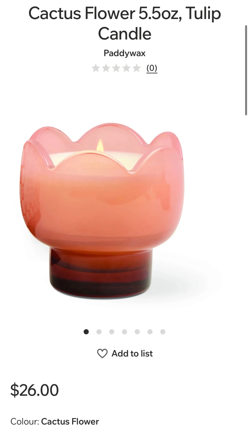 Paddywax Cactus Flower Soy Wax Candle 5.5oz - photo 5