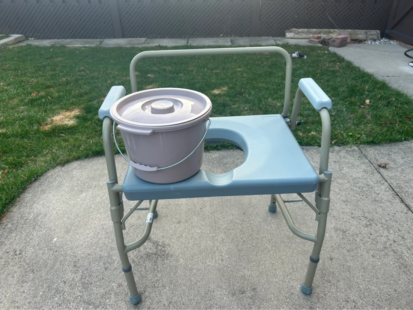 3-in-1 Commode Chair with Bucket - photo 4