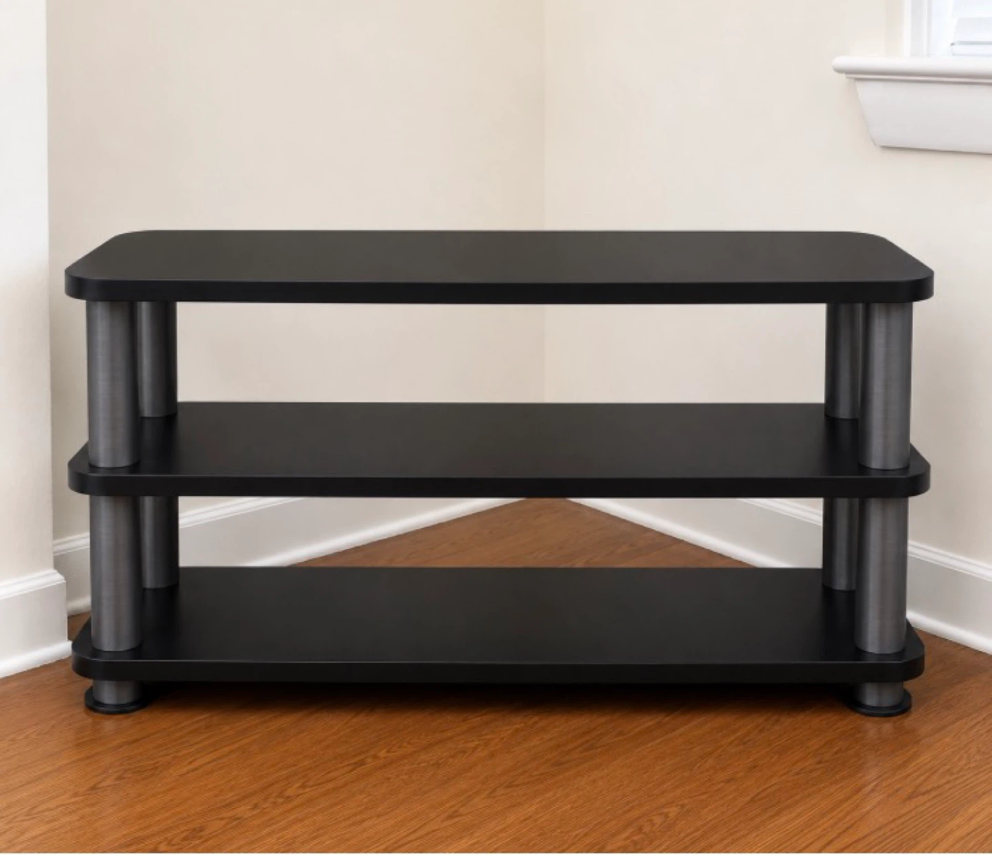 Black 3-Tier Entertainment Stand