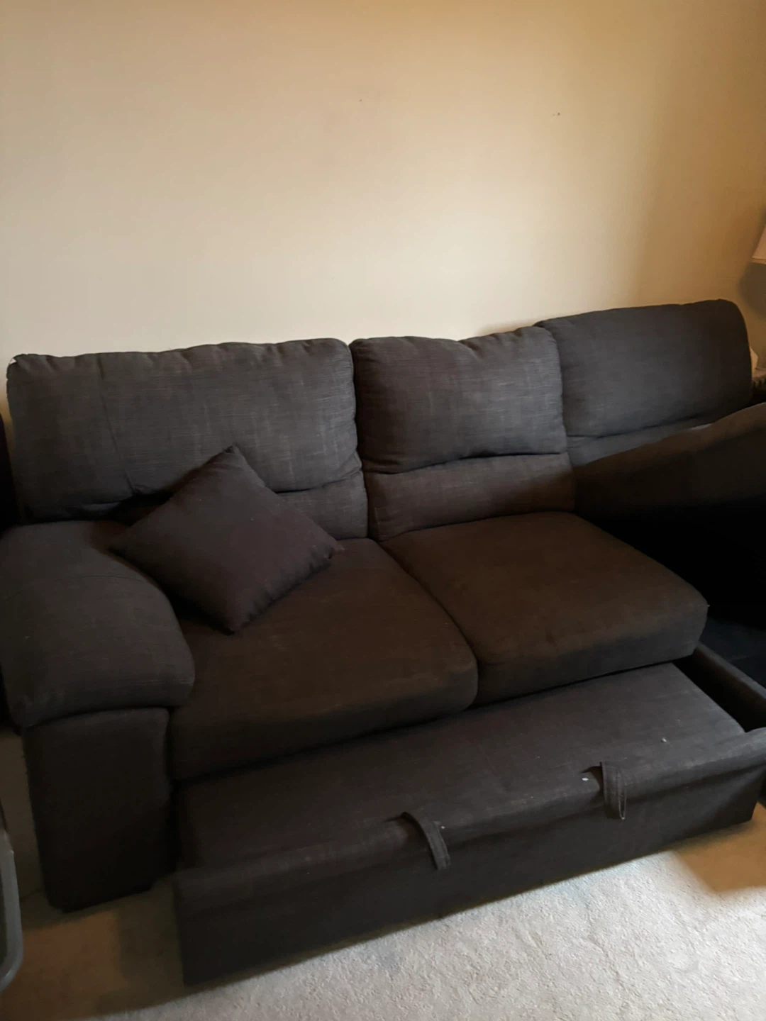 Dark Grey Sectional Sofa with Storage