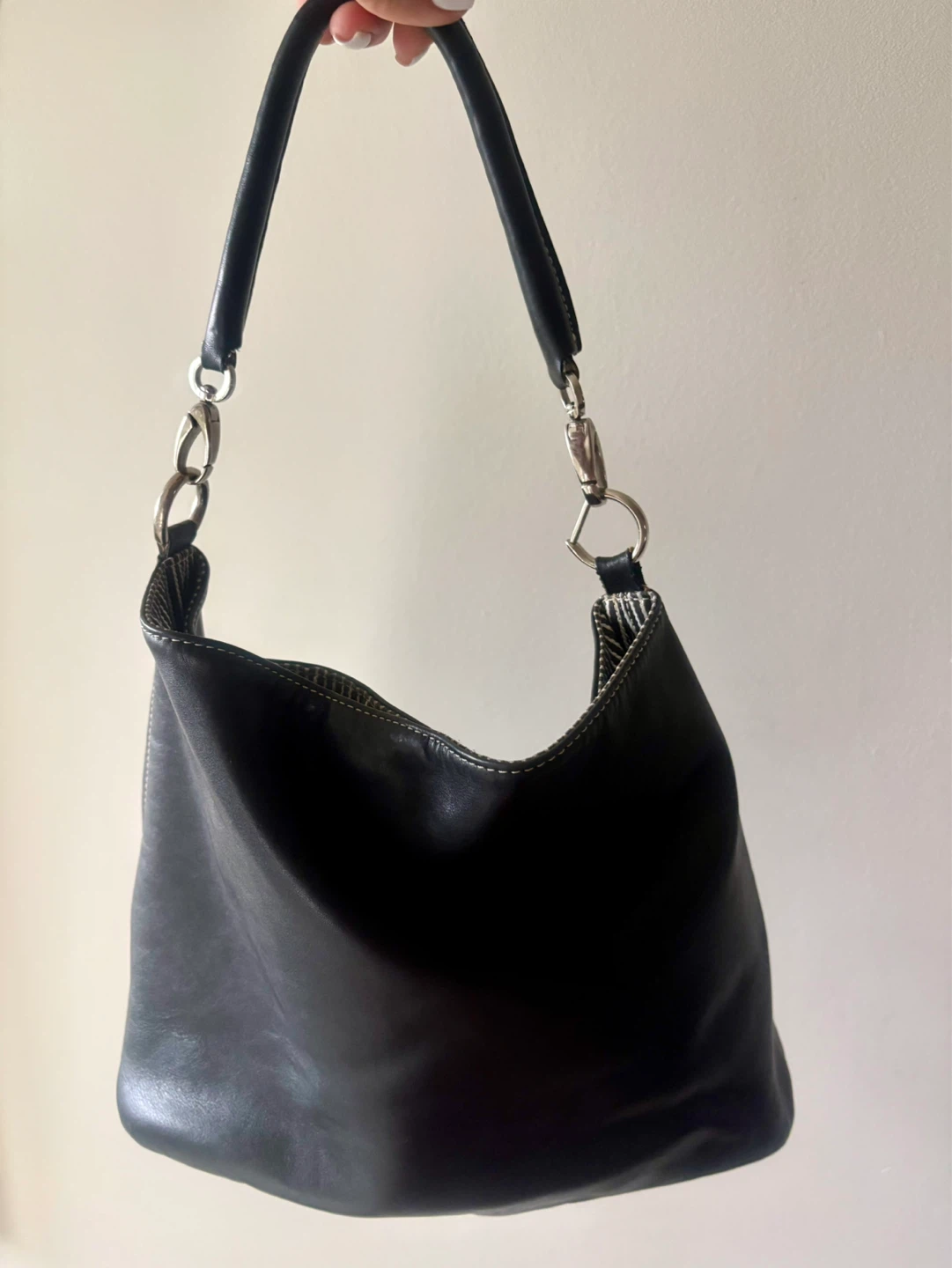 Danier Black Leather Shoulder Bag