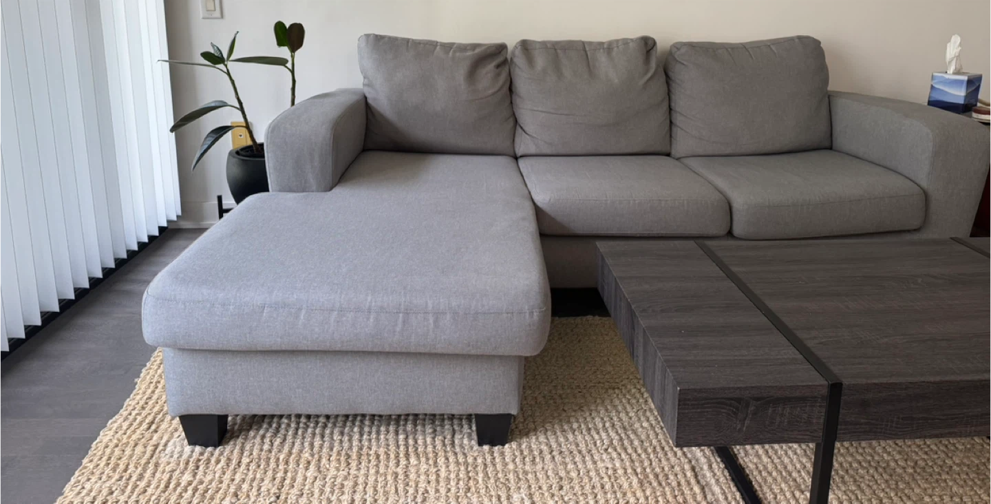 Structube Arnold Grey Sectional Sofa