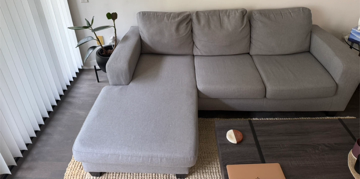 Structube Arnold Grey Sectional Sofa - photo 3