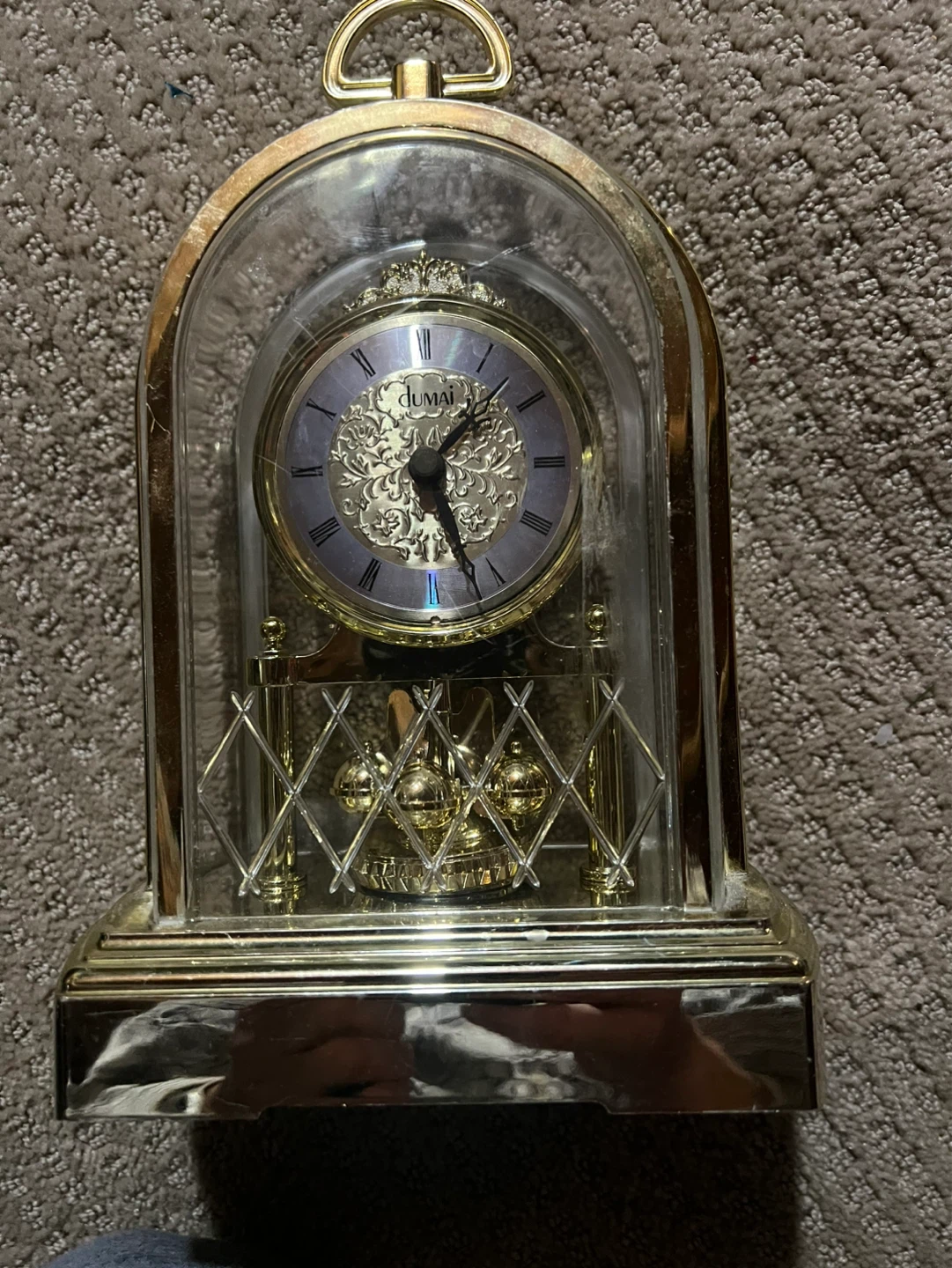 JUMAX Gold Tone Pendulum Mantel Clock - photo 2