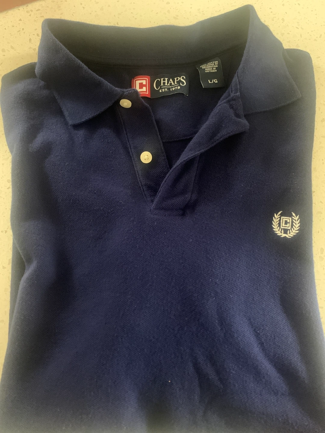 Chaps Navy Blue Polo Shirt L/G