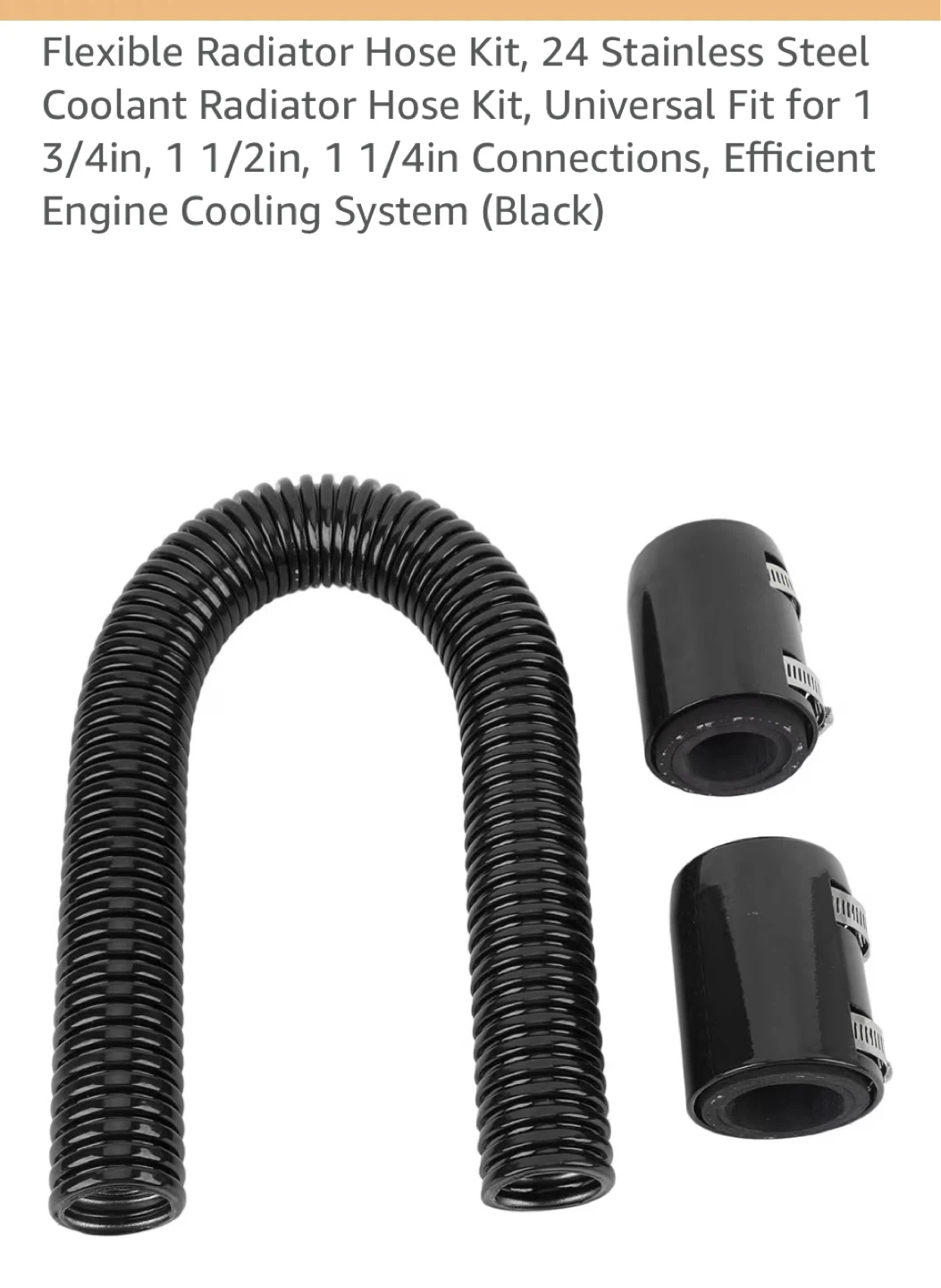 Flexible Radiator Hose Kit - Black