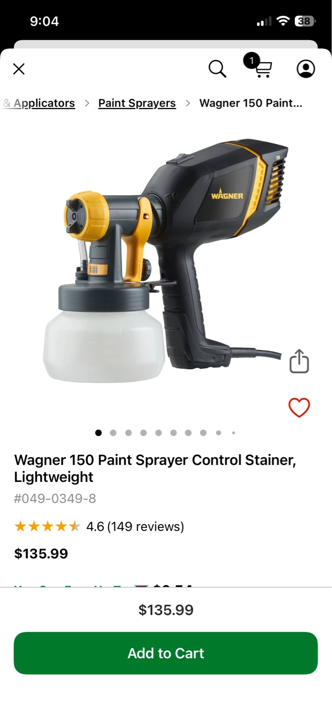 Wagner 150 Paint Sprayer Control Stainer - photo 2