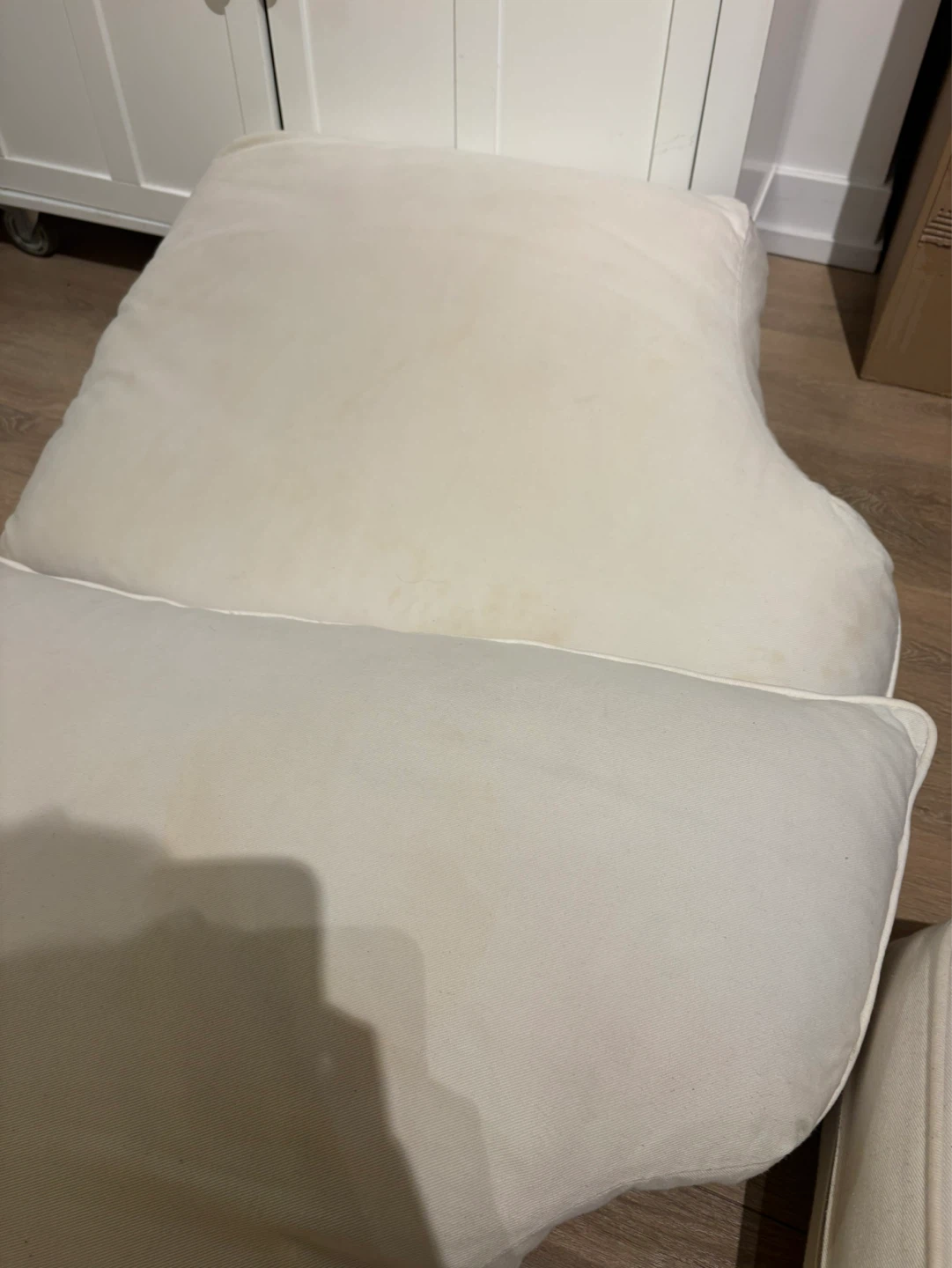 White Sofa Couch with removable slipcover - photo 4