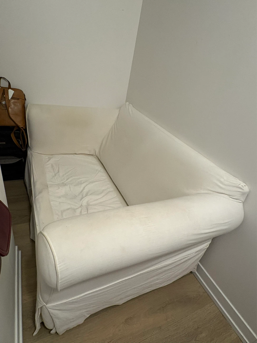 White Sofa Couch with removable slipcover - photo 3