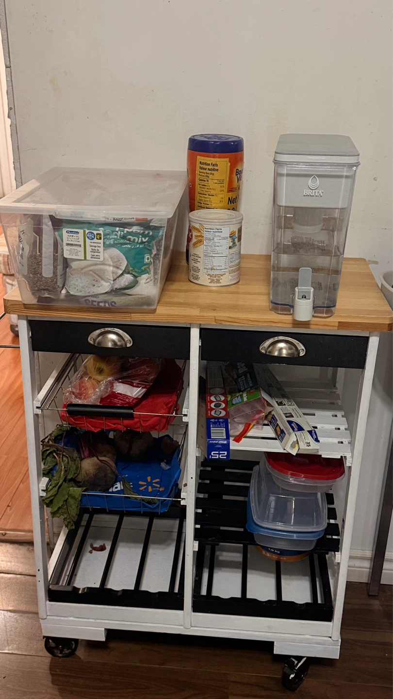 Glass table and kitchen cart - photo 2