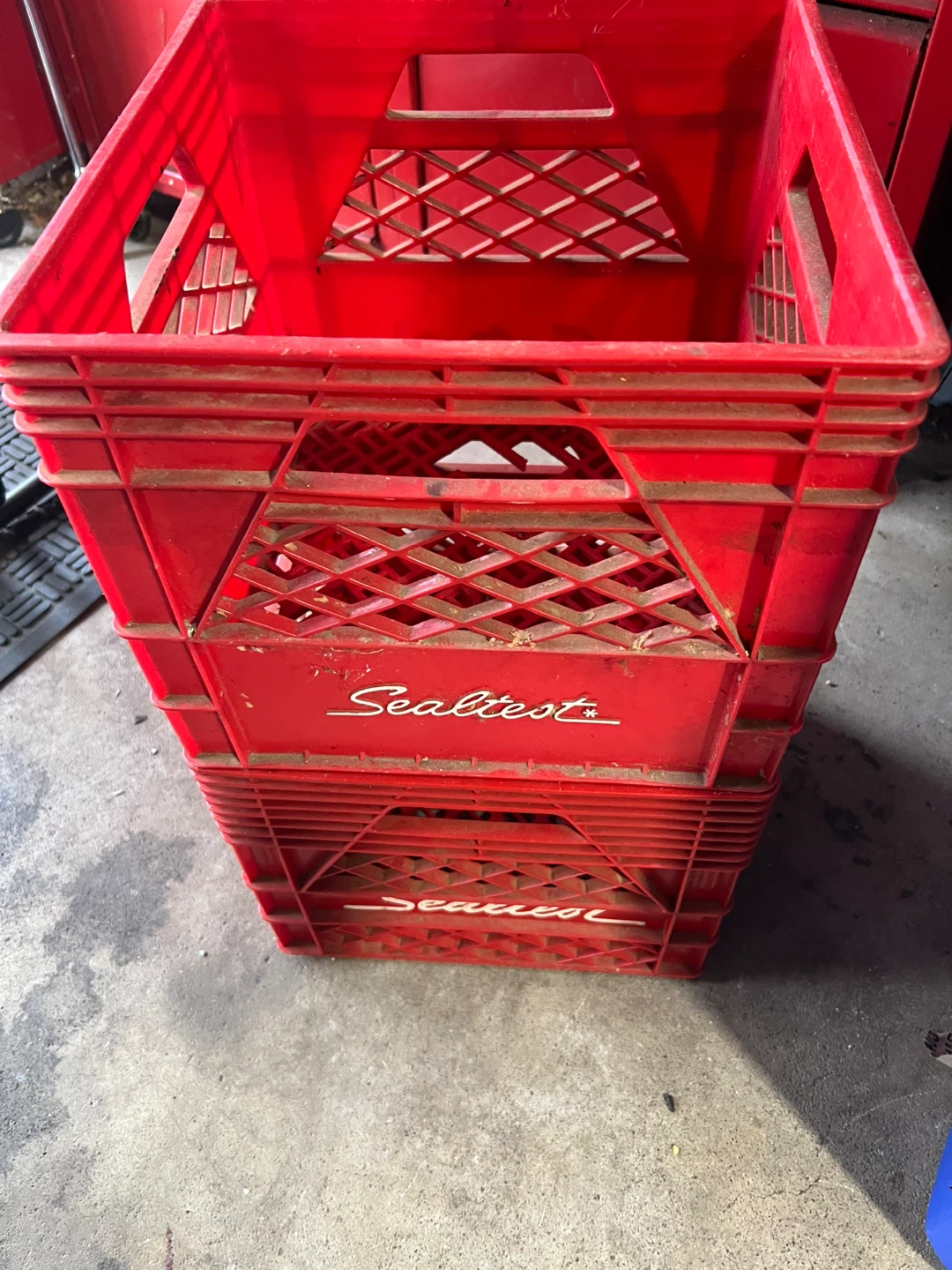Red Sealtest Milk Crate