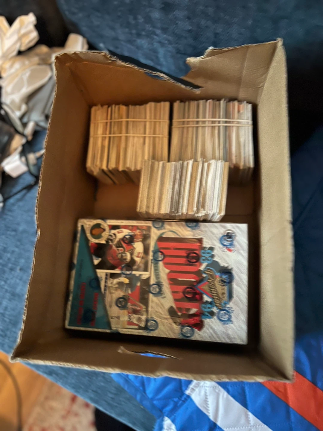 Box of hockey Cards