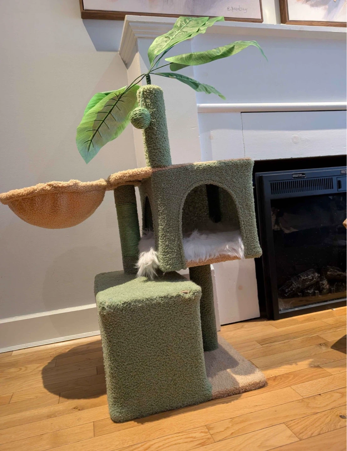 Small Stylish Green Cat Tree