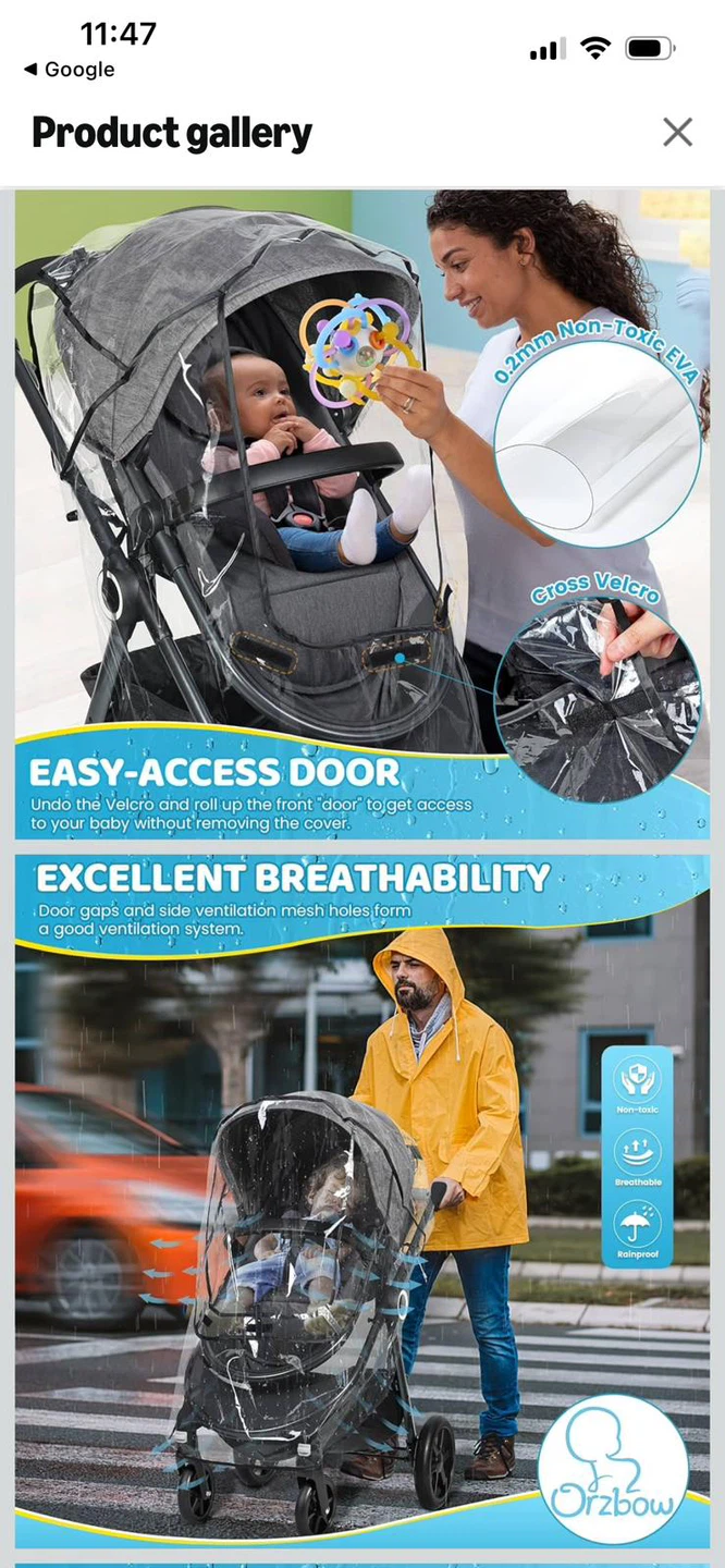 Orzbow Stroller Rain Cover - photo 2