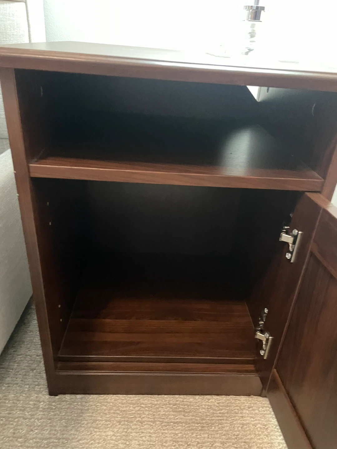 IKEA - Wooden End Table with Cabinet