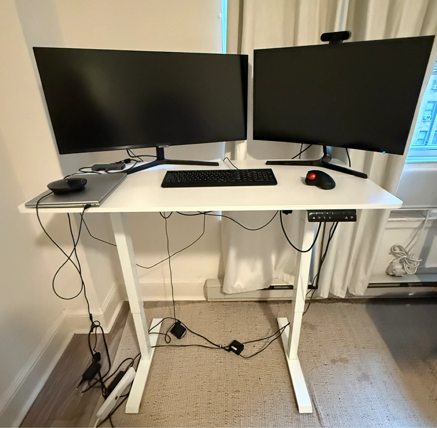 47.2 Inch Electric Standing Desk - White - photo 2