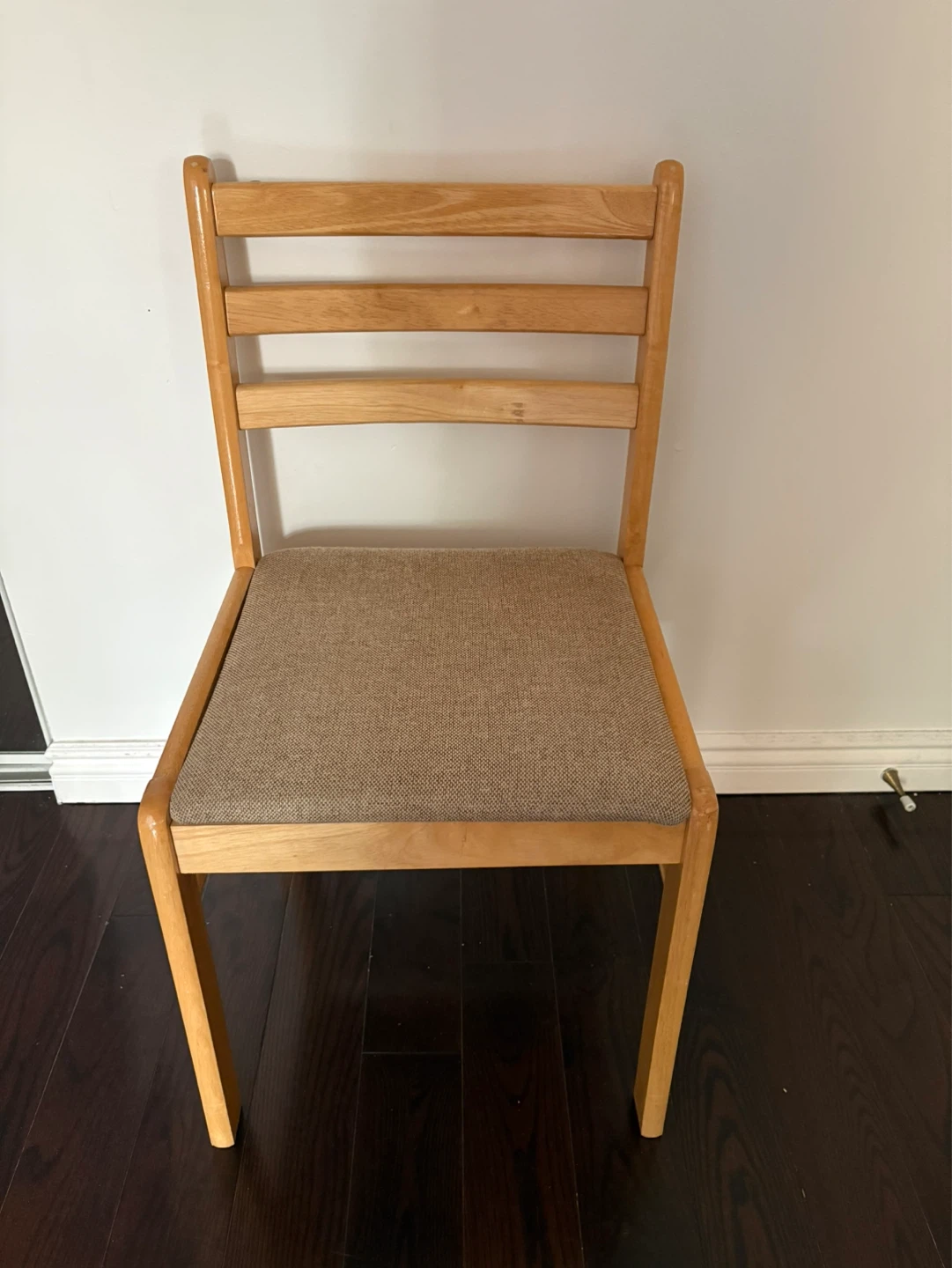 Wooden Dining Chair with Upholstered Seat