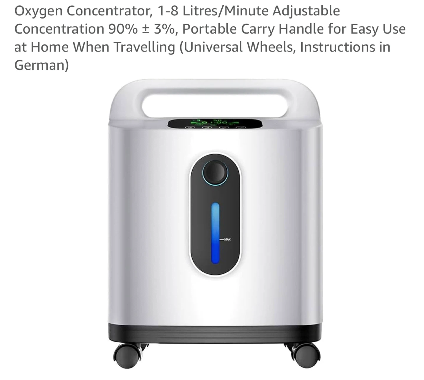 Portable Oxygen Concentrator 1-8 Litres/Minute Adjustable