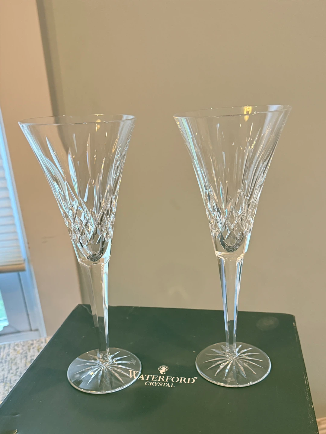 Waterford Lismore Toasting Flutes - Pair
