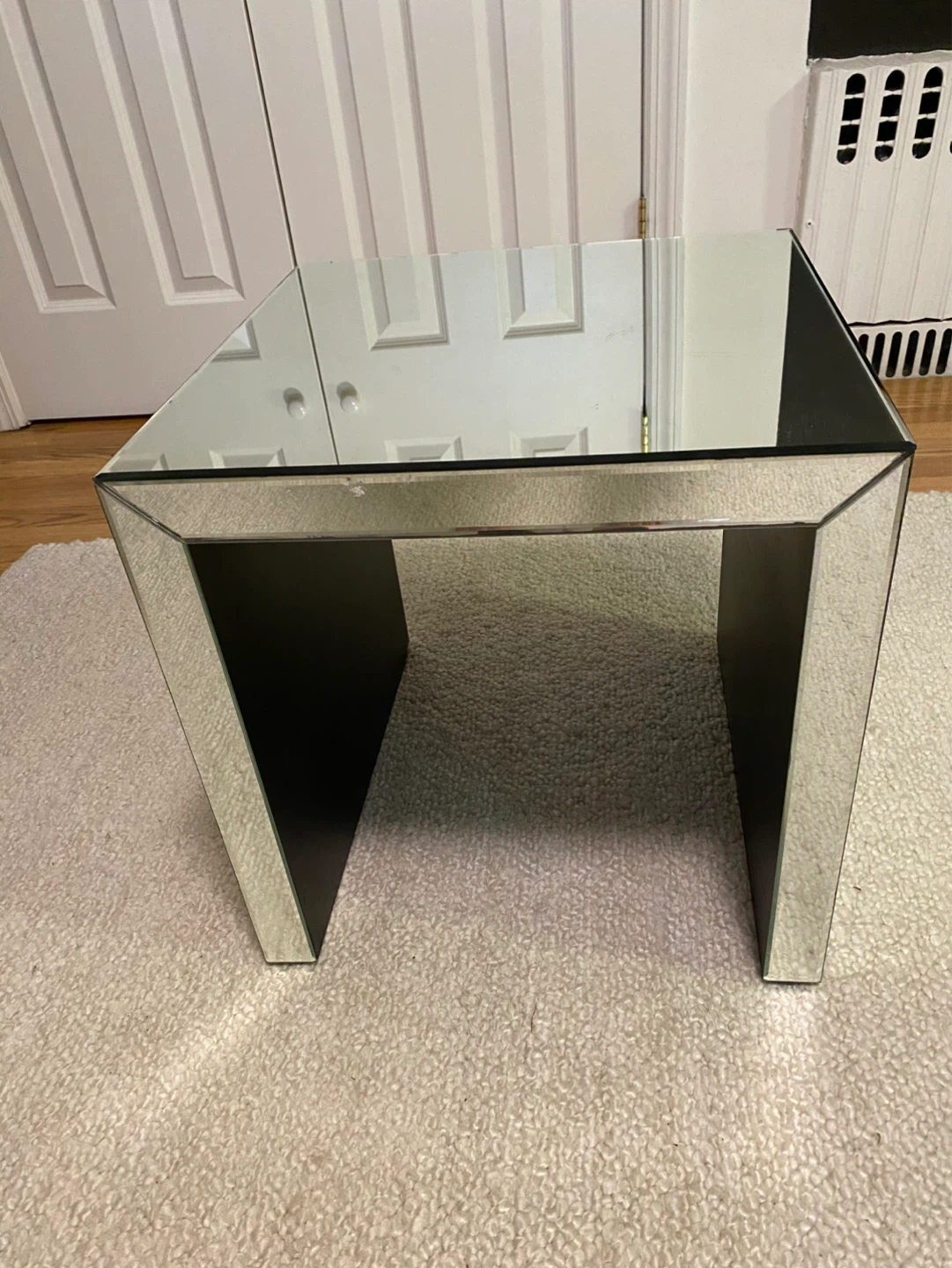 Mirrored End Table