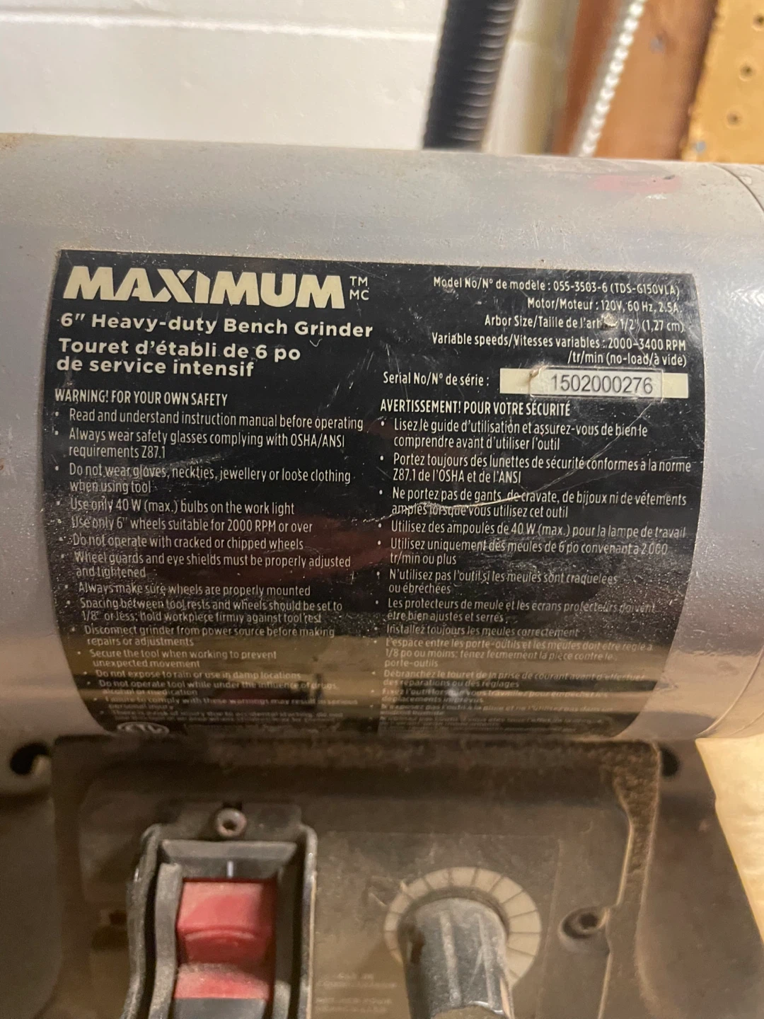 Maximum 6" Heavy-Duty Bench Grinder - photo 2