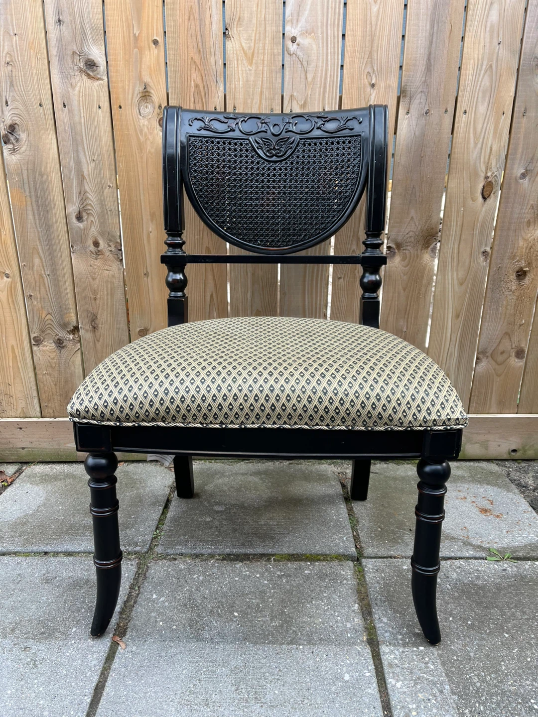 Black Cane Back Dining Chair - photo 2