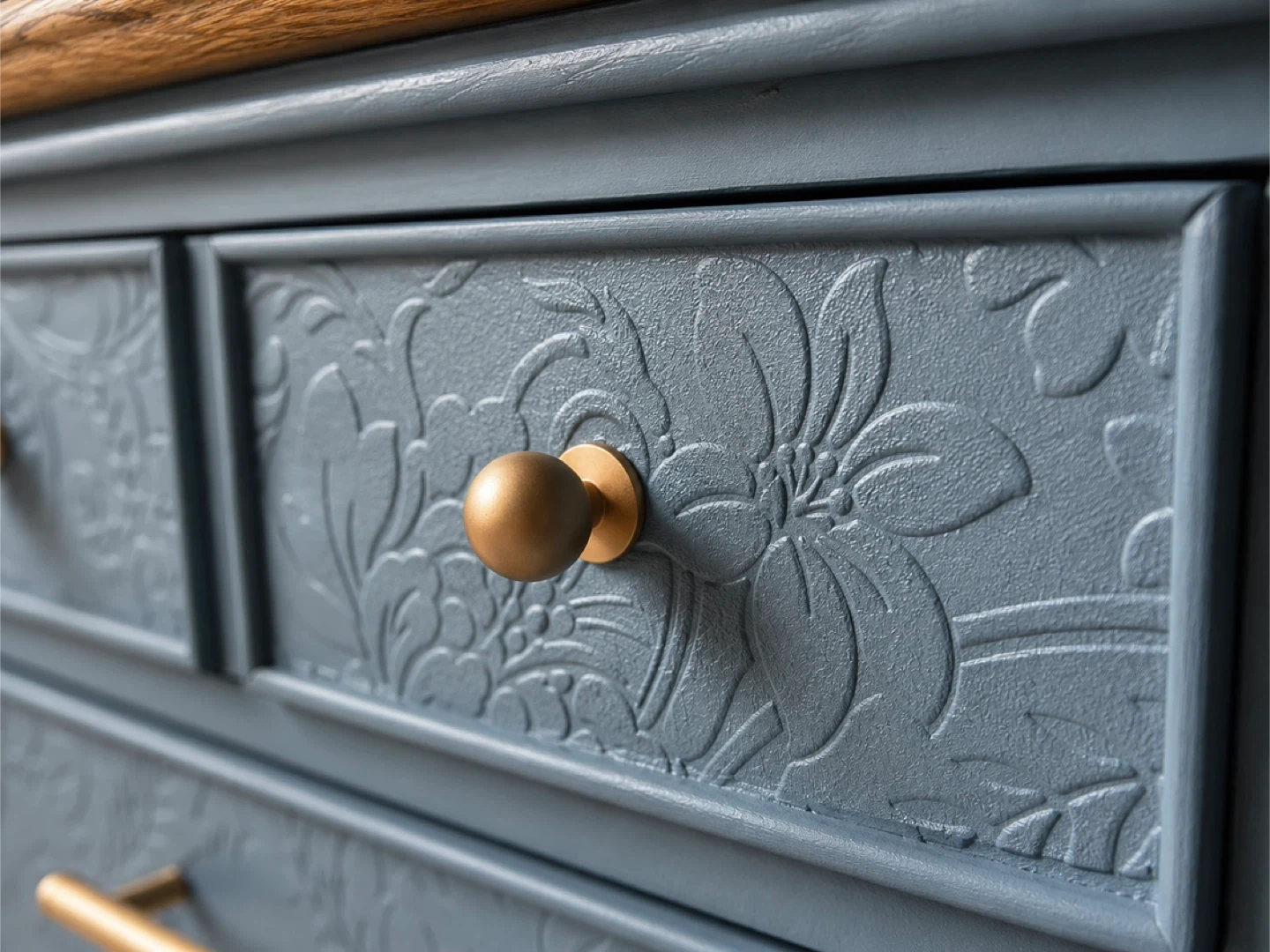 ✨ Refinished Solid Wood End Tables – Oak Tops & Lined Drawers ✨ - photo 3