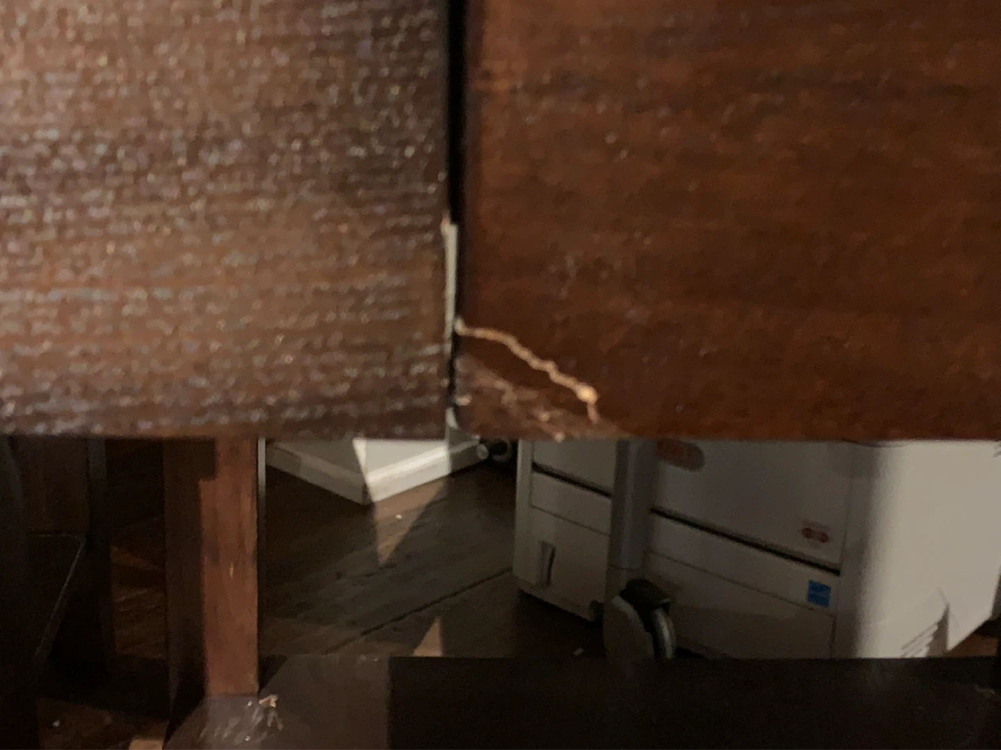 Dark Brown Wooden End Table with Drawer - photo 5