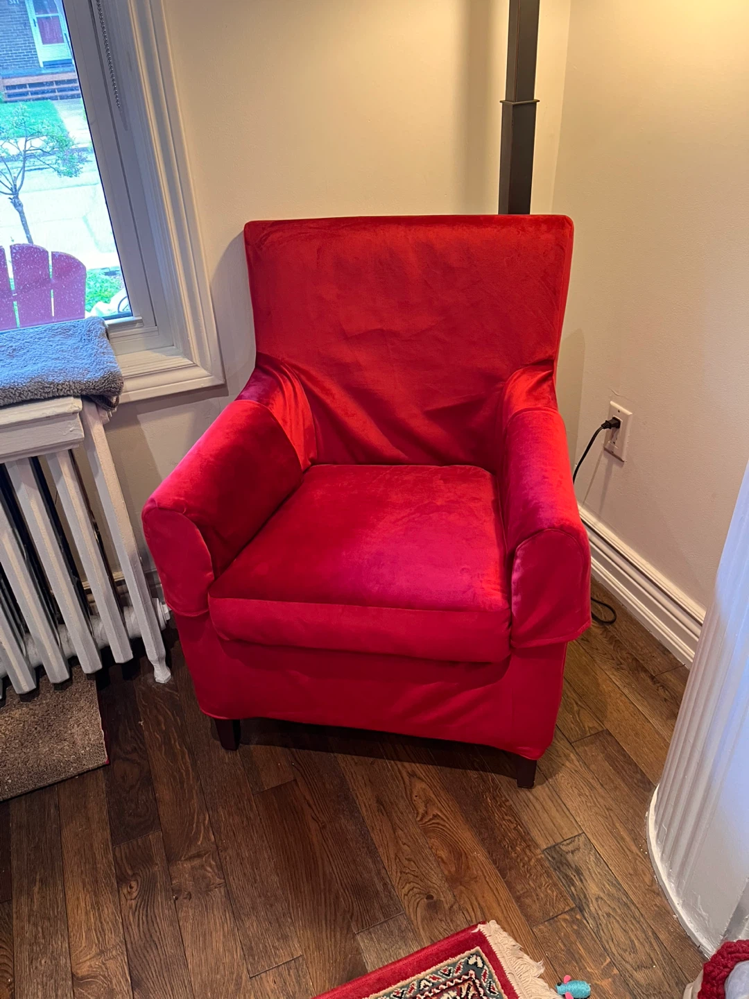 Red velvet upholstery fabric - photo 4