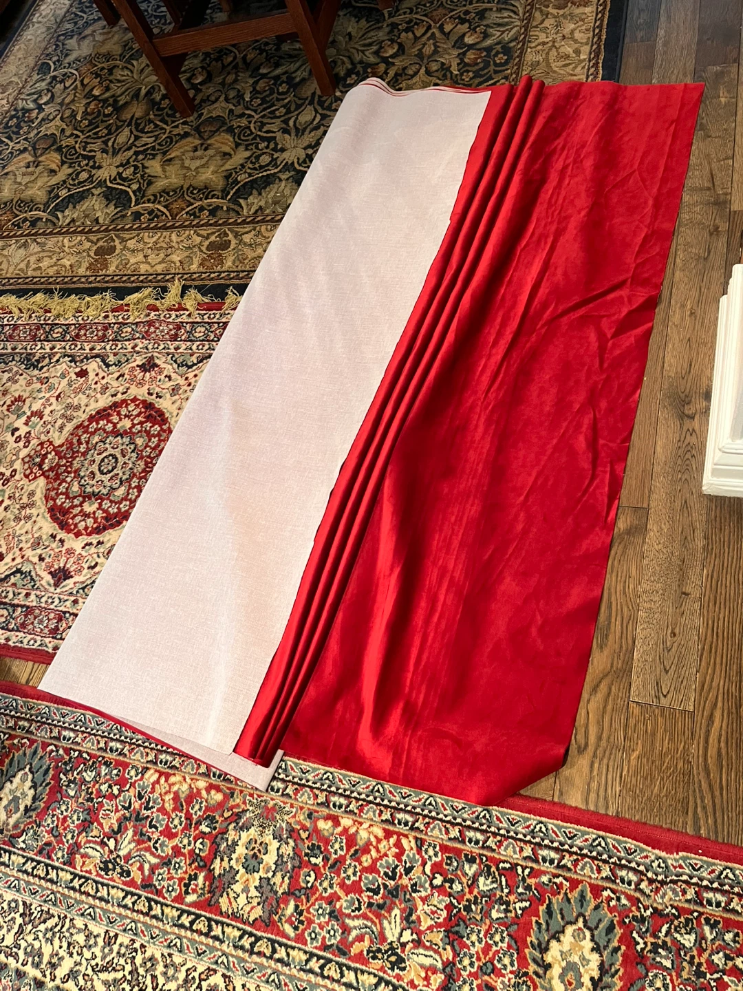 Red velvet upholstery fabric