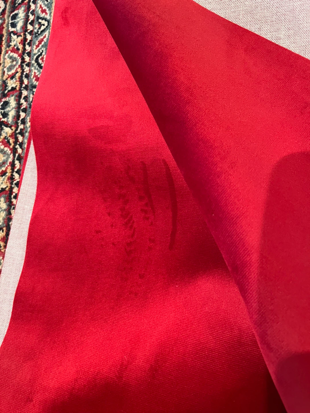 Red velvet upholstery fabric - photo 3