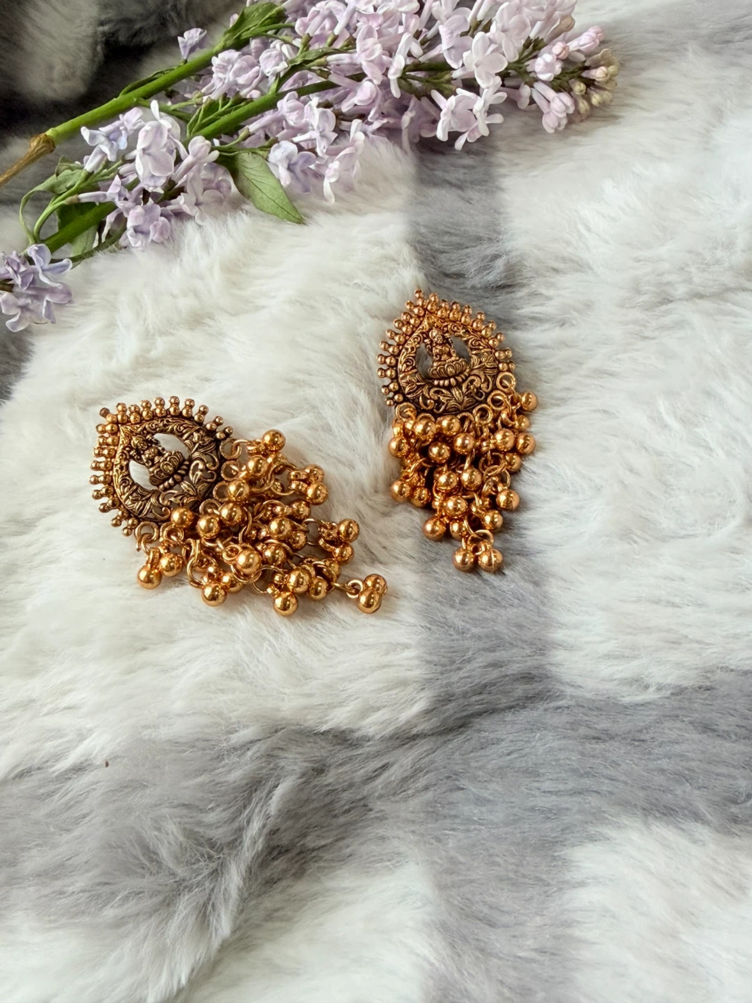 Gold Tone Dangle Earrings