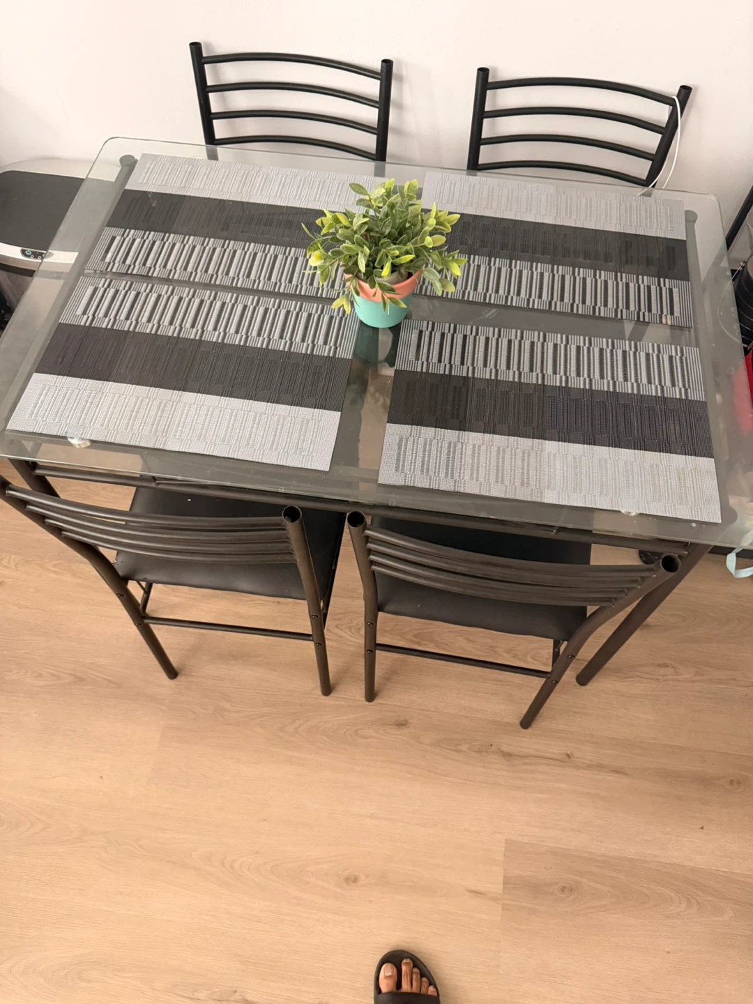 Glass Top Dining Table and 4 Chairs - photo 5