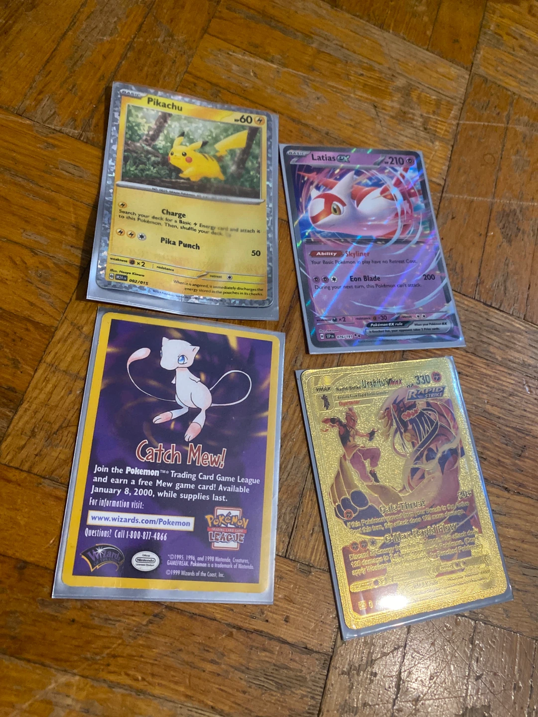 Pokemon Cards - Pikachu, Latias, Mew