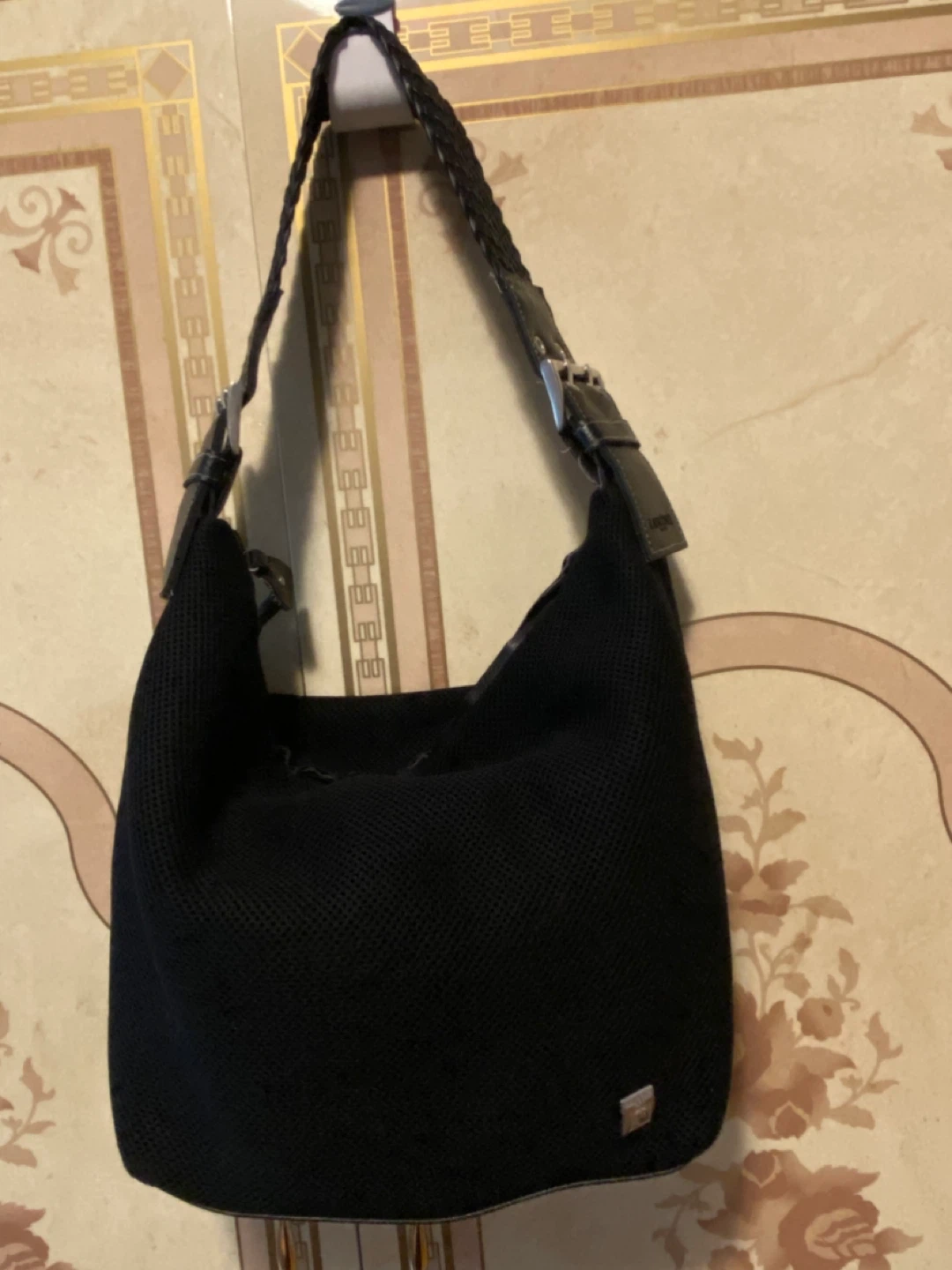 Lancôme Paris Black Mesh Shoulder Bag
