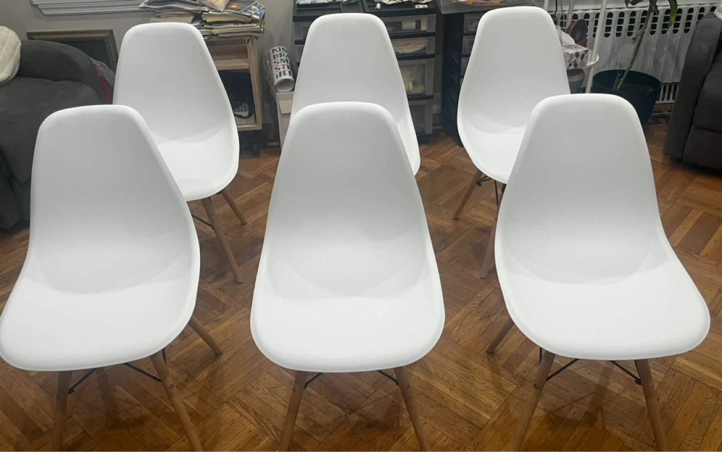 Set of 6 White Dining Chairs - photo 3