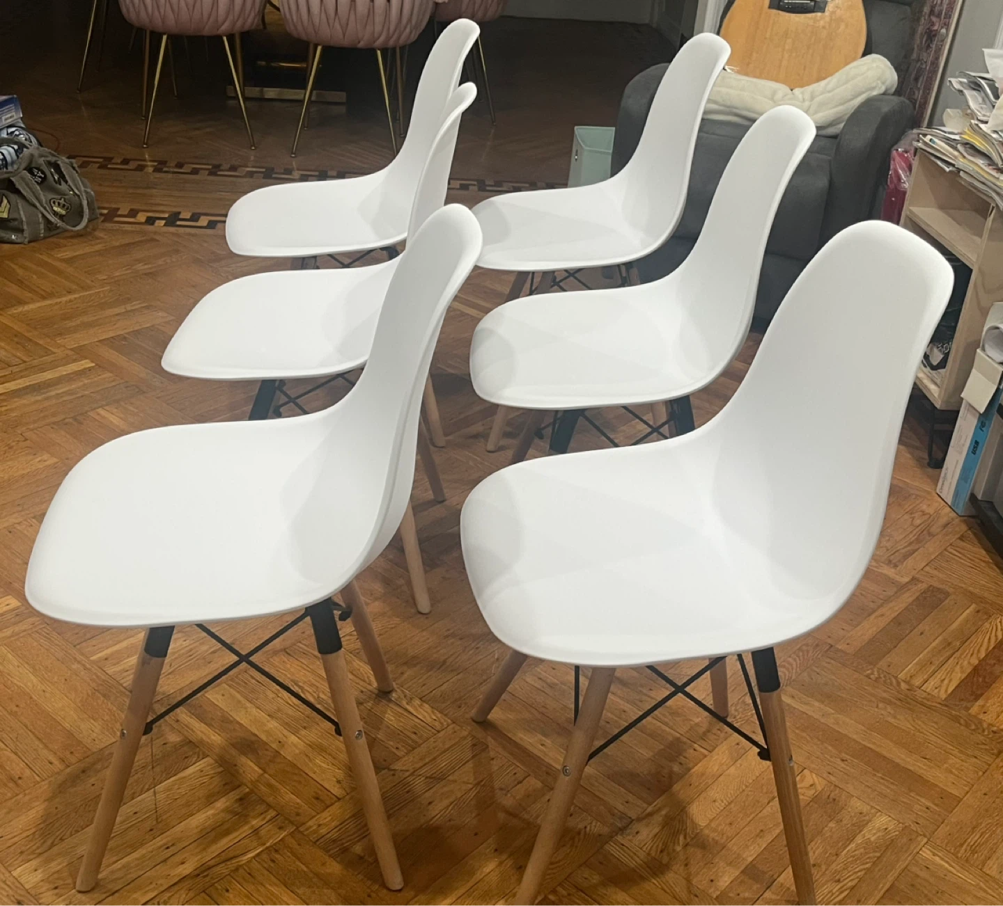 Set of 6 White Dining Chairs - photo 4