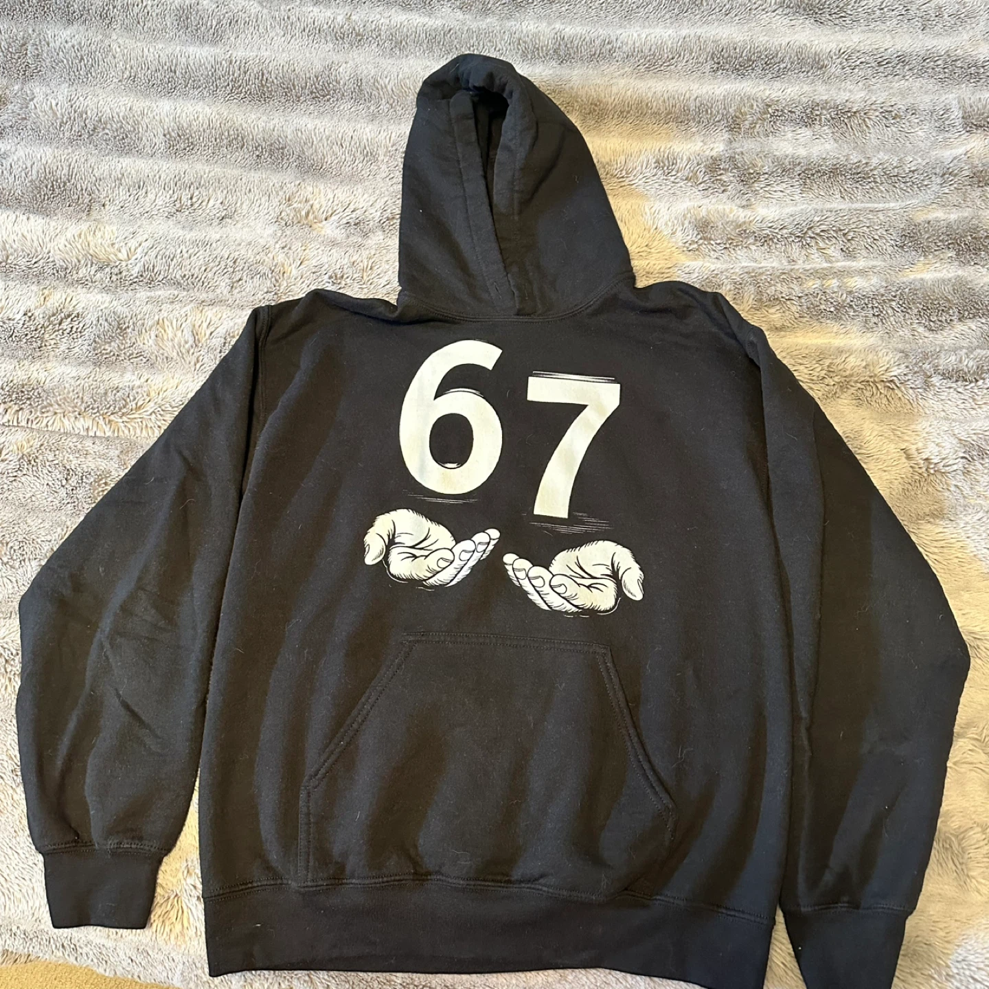 Black Hoodie with '67' graphic