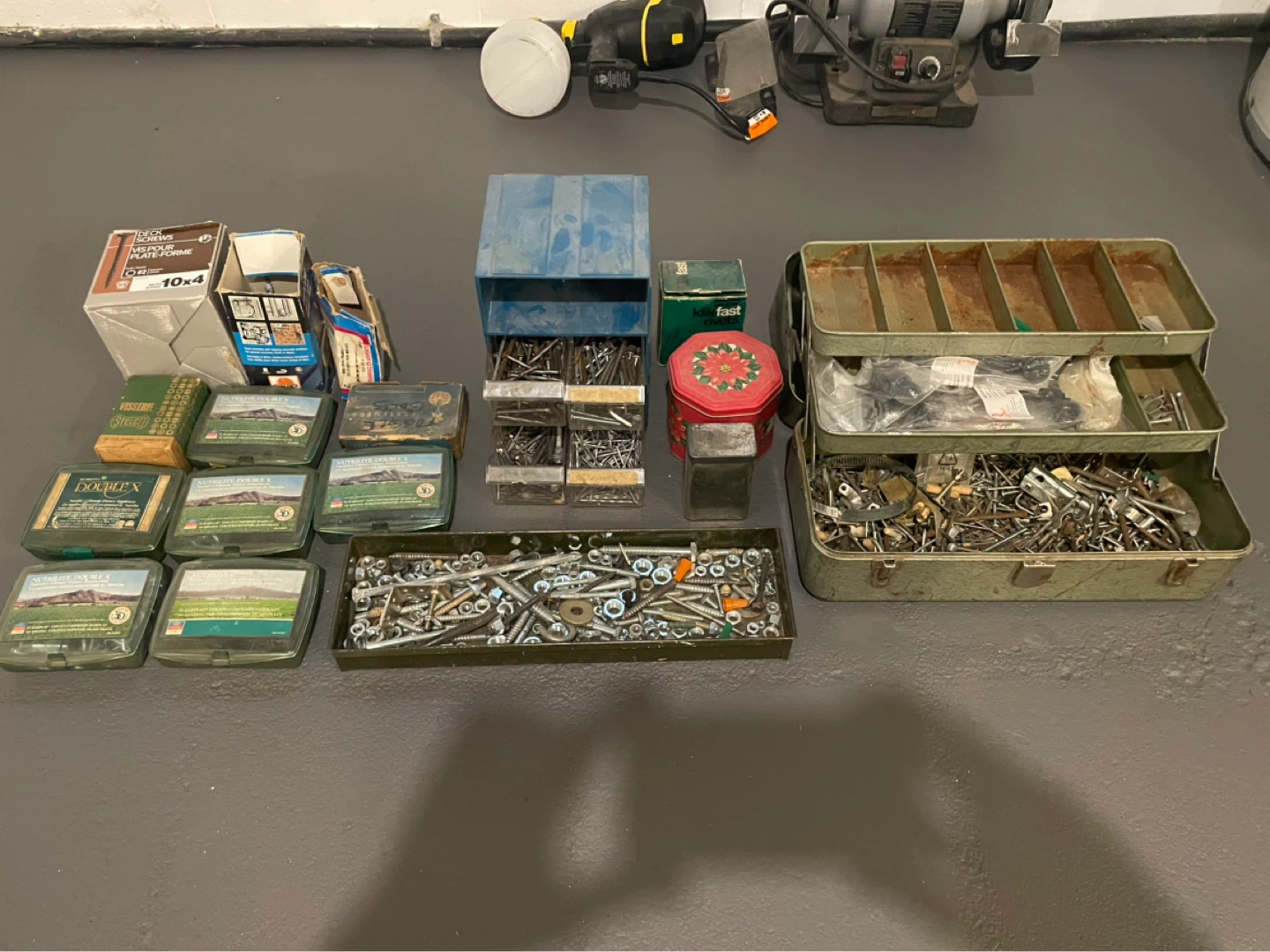 Assorted screws and nails
