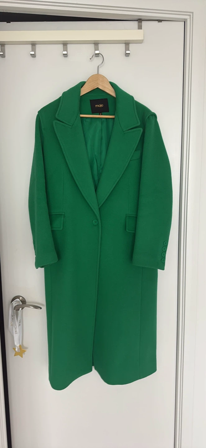 Maje Green Wool Coat Size 36