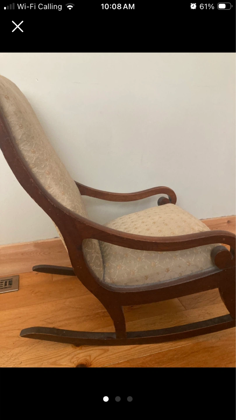 beautiful antique lincoln rocker - photo 4
