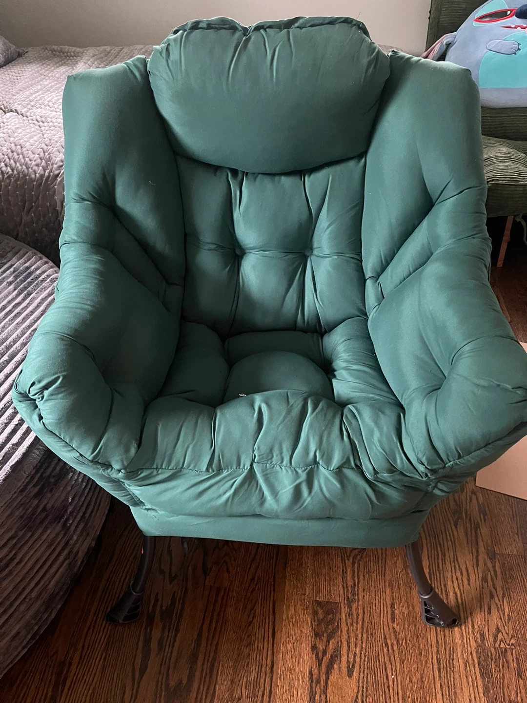 Plush Green Accent Chair