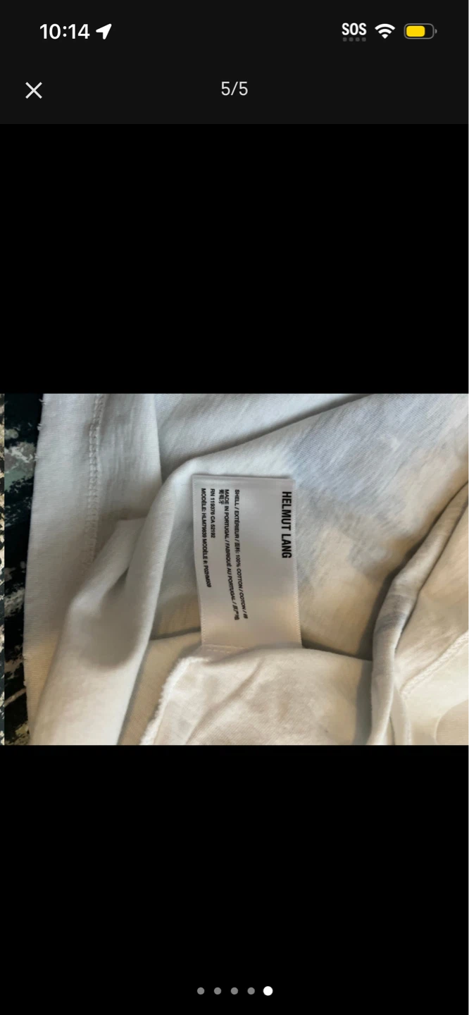 HELMUT LANG White Graphic T-Shirt - photo 5