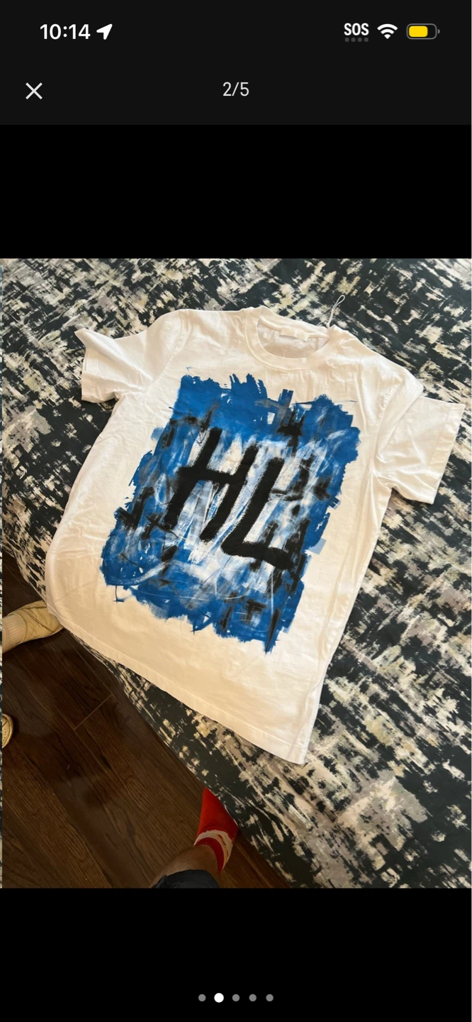HELMUT LANG White Graphic T-Shirt - photo 2