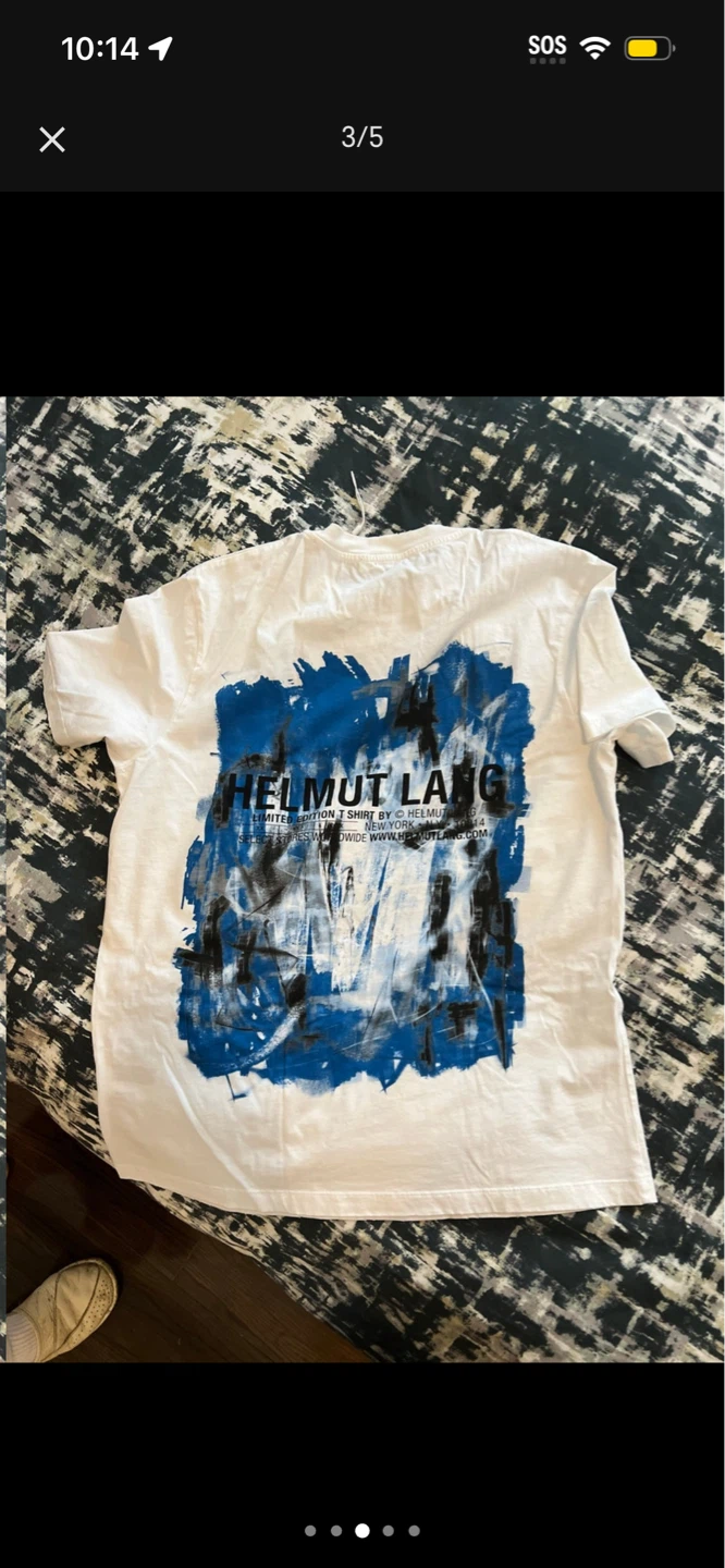 HELMUT LANG White Graphic T-Shirt - photo 3