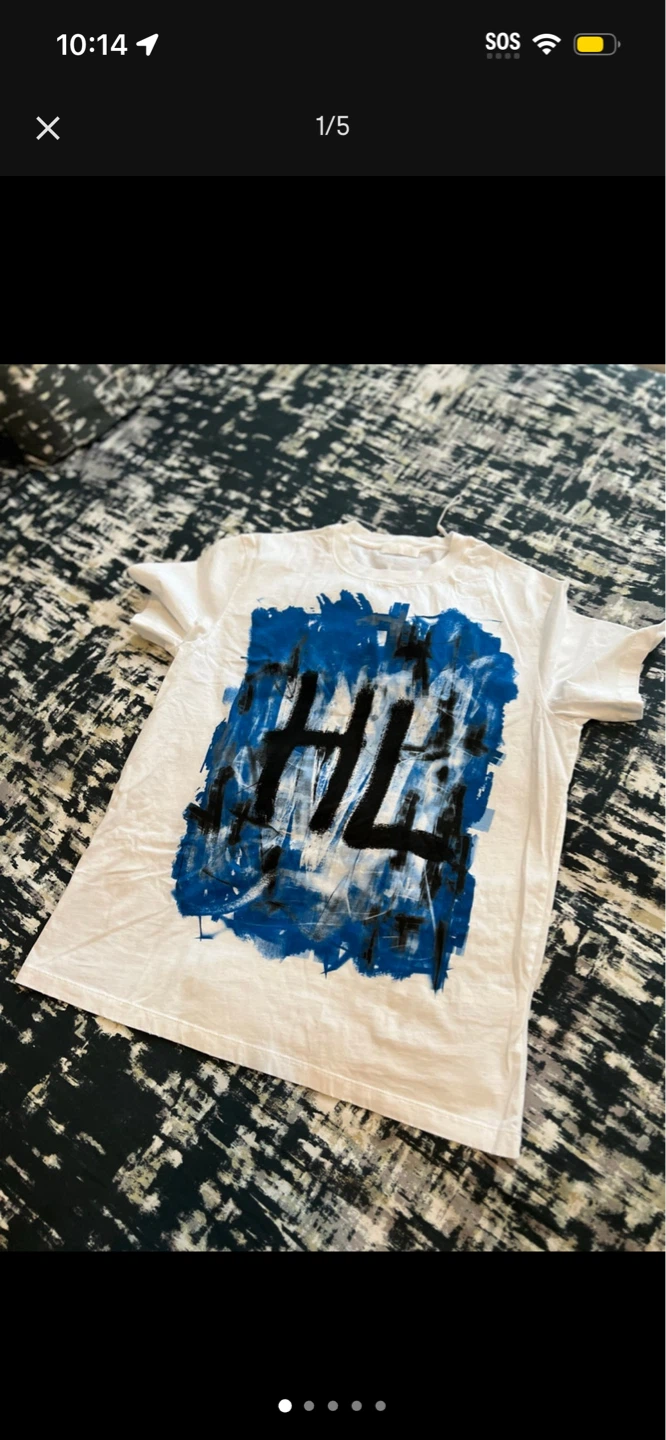 HELMUT LANG White Graphic T-Shirt