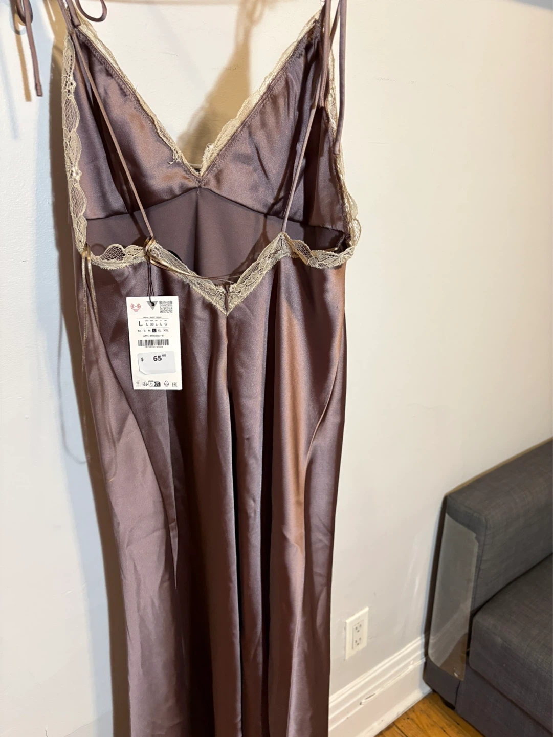 Zara Satin Slip Dress large new w tags - photo 5