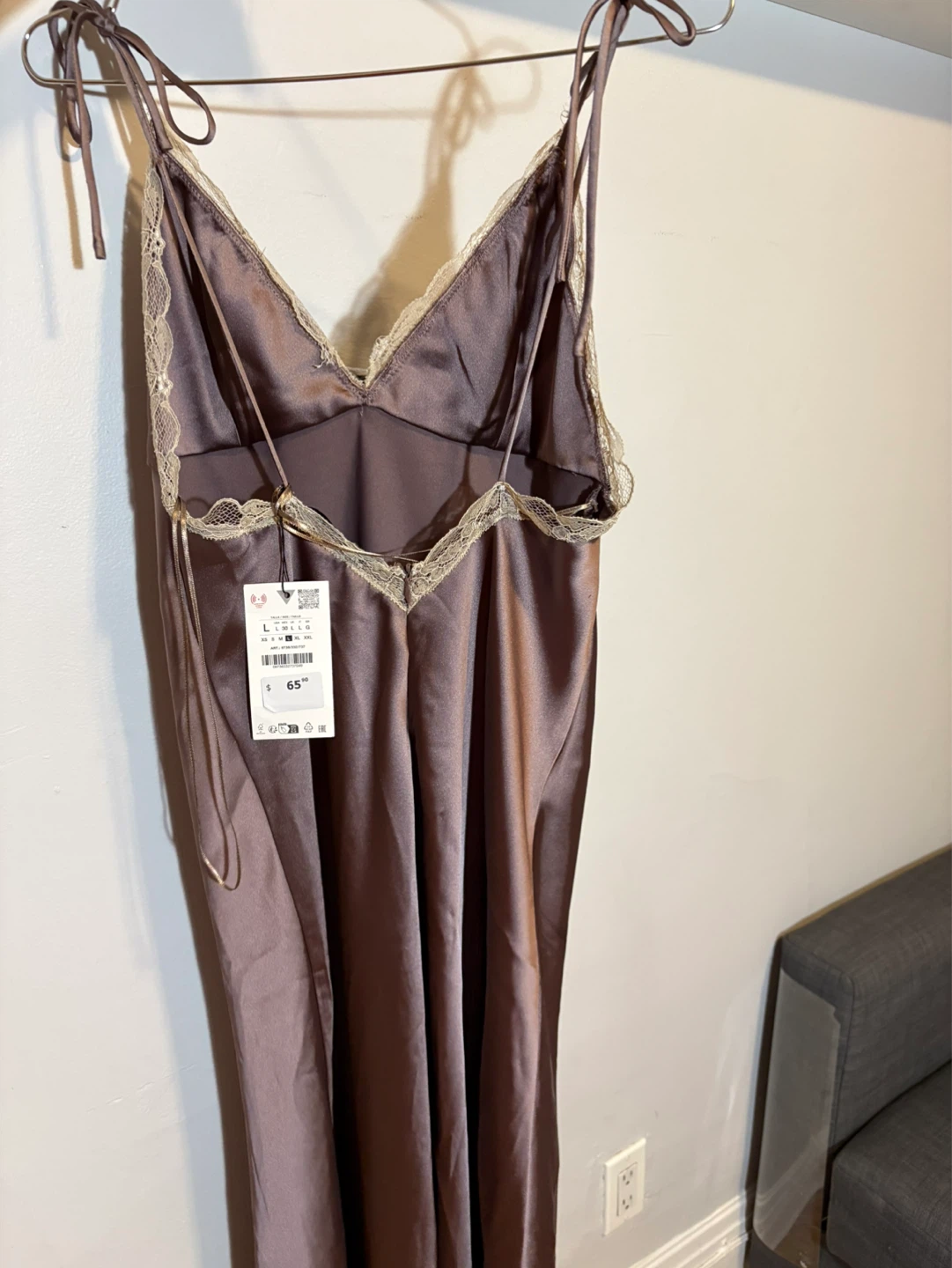 Zara Satin Slip Dress large new w tags - photo 4
