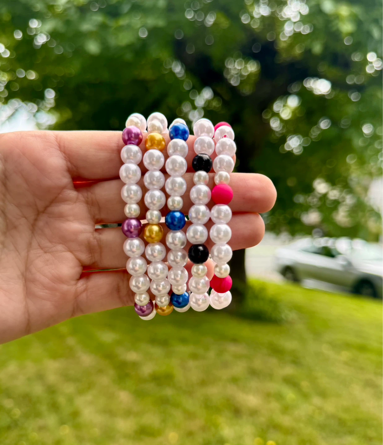 Set of 5 Beaded Bracelets