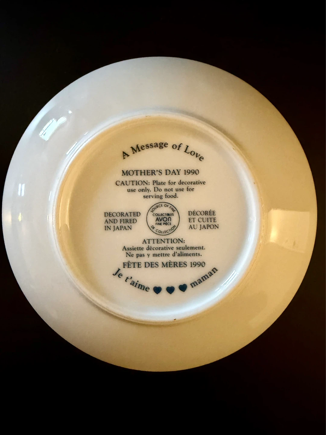 Vintage Avon Mother’s Day Porcelain Plates 1989 - 1992 - photo 5